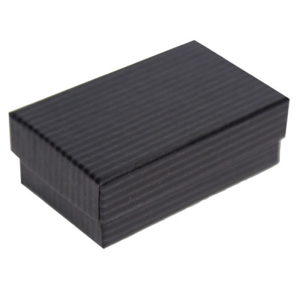 Jewelry Boxes (2.5"x1.5"x.875") (Black Kraft Pinstripe) Logo Branded Jewelry Boxes (2.5"x1.5"x.875") (Black Kraft Pinstripe) Logo Branded