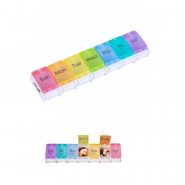Custom Imprinted Seven Days Multi-Compartment Combination Sealed Pill Box  Custom Imprinted Seven Days Multi-Compartment Combination Sealed Pill Box
