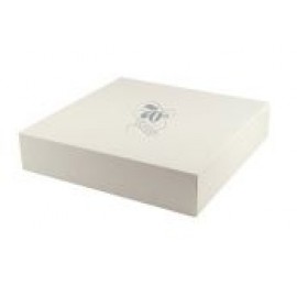 White Gloss Gift Box (14"x14"x3") Custom Printed