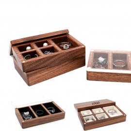 Custom Printed Wood Wedding Ring Box