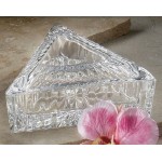 Logo Branded Crystal Triangle Jewelry Box (3.75")