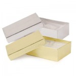 Gold & Silver Foil Jewelry Box (3 5/8" x 2 5/8" x 1 1/4") Logo Branded