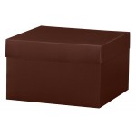 Chocolate Deluxe Gift Box w/ Lid - 8 x 8 x 5 Custom Imprinted