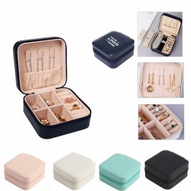 Logo Branded PU Leather Travel Jewelry Box