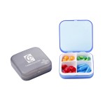 Portable Pill Box With 4 Compartments Custom Printed