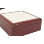 Custom Imprinted Jewelry Box w/ Sublimation Photo Tile Lid - Red Mahogany (6"x6")