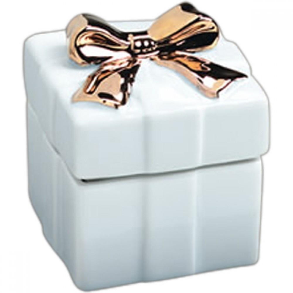 Square Gift Box w/ Gold Ribbon Custom Printed Square Gift Box w/ Gold Ribbon Custom Printed