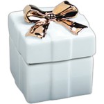 Square Gift Box w/ Gold Ribbon Custom Printed