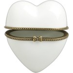 Puffed Heart Shape Box w/ Antique Gold Hinge Custom Printed