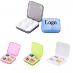 Custom Printed 4 Grid Mini Traveling Portable Plastic Medicine Storage Box