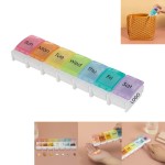 Custom Imprinted Weekly Pill Vitamins Organizer With Spring Open Design