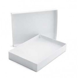 White Krome Jewelry Box (5 1/4" x 3 3/4" x 7/8") Logo Branded