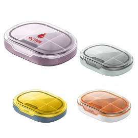 6 Grids Medicine Storage Box Custom Imprinted