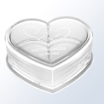 Heart Shaped - All Purpose Acrylic Keepsake Box Custom Imprinted