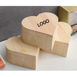 Logo Branded Wooden Heart Gift Storage Box  Logo Branded Wooden Heart Gift Storage Box