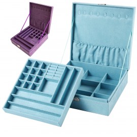 Custom Imprinted Two-Layer Jewelry Box Organizer  Custom Imprinted Two-Layer Jewelry Box Organizer