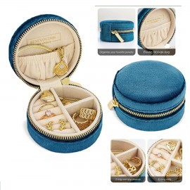 Plush Velvet Travel Jewelry Box Organizer Logo Branded  Plush Velvet Travel Jewelry Box Organizer Logo Branded