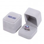 Custom Printed Rounded velvet jewelry box wholesale Big ring box