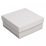 Logo Branded Jewelry Boxes (3.5"x3.5"x2") (White Krome)