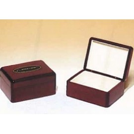 Custom Printed Airflyte Rosewood Piano-Finish Jewelry Box w/Beige Felt Lining (5.625"x 4.375"x 2.25")  Custom Printed Airflyte Rosewood Piano-Finish Jewelry Box w/Beige Felt Lining (5.625"x 4.375"x 2.25")