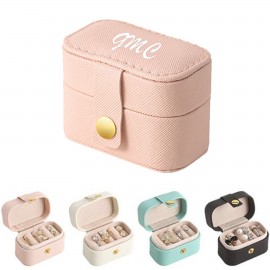 Custom Imprinted PU Leather Jewelry Box Organizer  Custom Imprinted PU Leather Jewelry Box Organizer