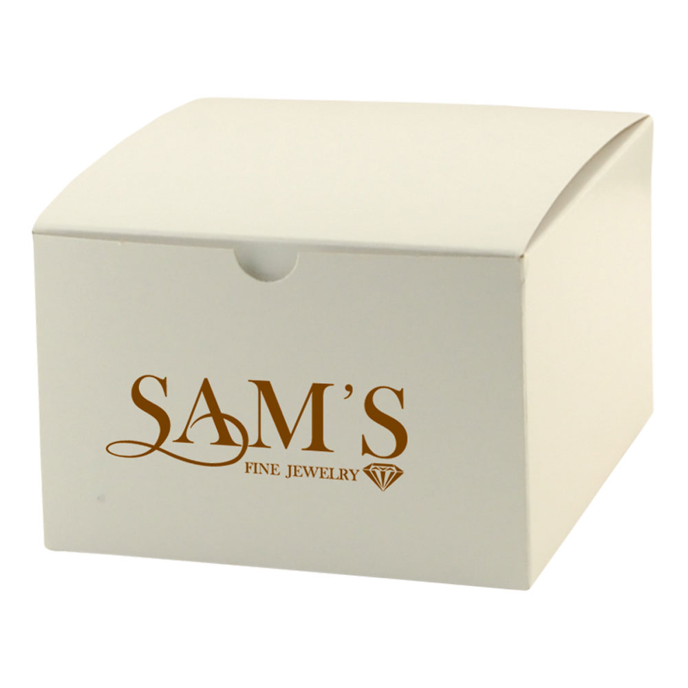 White Gloss Gift Box (6"x4.5"x4.5") Logo Branded