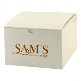 White Gloss Gift Box (6"x4.5"x4.5") Logo Branded  White Gloss Gift Box (6"x4.5"x4.5") Logo Branded