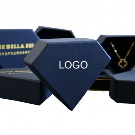 Custom Imprinted Jewelry Necklace Ring Gift Diamond Shaped Box