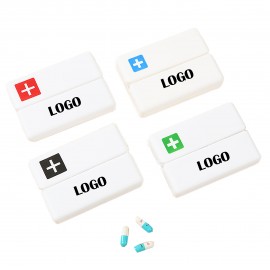 7 Compartments Portable Pill Organizer Custom Imprinted