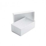 Custom Imprinted White Krome Jewelry Box (2 1/2" x 1 1/2" x 7/8")