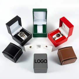 PU Leather Watch Storage Box Logo Branded