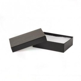 Black Embossed Jewelry Box (3 3/4" x 2 1/2" x 1") Logo Branded  Black Embossed Jewelry Box (3 3/4" x 2 1/2" x 1") Logo Branded