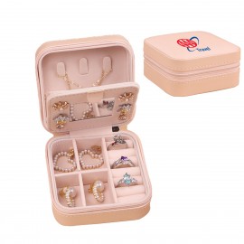 Travel Jewelry Box Organizer w/Mirror Custom Imprinted  Travel Jewelry Box Organizer w/Mirror Custom Imprinted