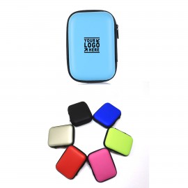 Logo Branded Custom EVA Square Headphone Storage Box/Change Purse