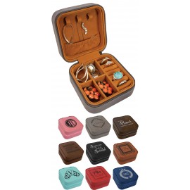 Custom Printed Leatherette Travel Jewelry Box Laser Engraved  Custom Printed Leatherette Travel Jewelry Box Laser Engraved