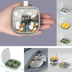 Custom Imprinted 4 Grids Outdoor Pill Box
