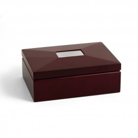 Custom Imprinted Deluxe Mahogany Jewelry Box w/Divider  Custom Imprinted Deluxe Mahogany Jewelry Box w/Divider