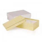 Gold & Silver Foil Jewelry Box (5 1/2" x 3 1/2" x 1 7/8") Logo Branded