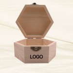 Logo Branded Wooden Hexagonal Storage Box