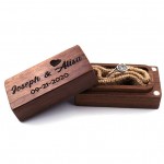 Wood Wedding Ring Box Logo Branded