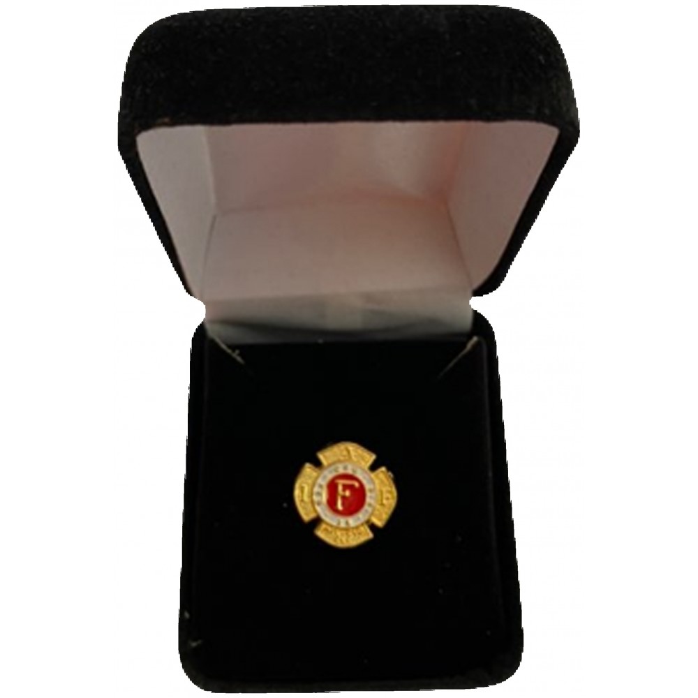 Custom Imprinted Velour Jewelry Box - Lapel Pin
