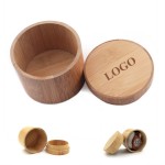 Custom Imprinted Round Bamboo Watch Storage Box
