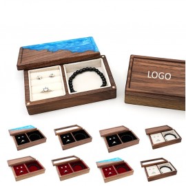 Rectangle Wooden Ring Box Custom Imprinted  Rectangle Wooden Ring Box Custom Imprinted