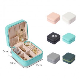 Logo Branded Portable Mini Travel Jewelry Box For Rings Earrings Necklaces