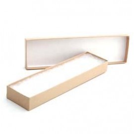 Natural Kraft Krome Jewelry Box (8" x 2" x 7/8") Logo Branded