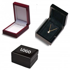 Piano Lacquer Re Finished Wood Jewelry Box Logo Branded  Piano Lacquer Re Finished Wood Jewelry Box Logo Branded