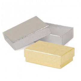 Custom Printed Gold & Silver Foil Jewelry Box (2" x 1 1/2" x 5/8")  Custom Printed Gold & Silver Foil Jewelry Box (2" x 1 1/2" x 5/8")