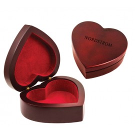 Custom Imprinted Heart Wooden Jewelry Box  Custom Imprinted Heart Wooden Jewelry Box