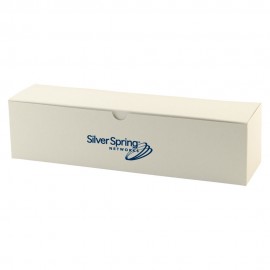 White Gloss Gift Box (12"x3"x3") Custom Imprinted