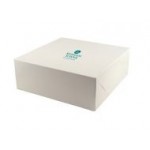 White Gloss Gift Box (14"x14"x5") Custom Imprinted